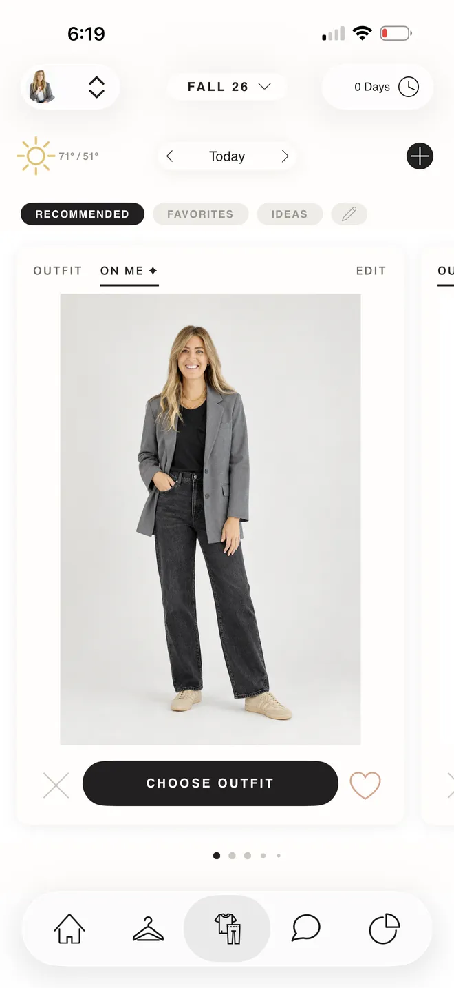 The same outfit shown worn with See it on me